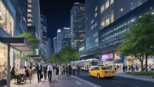 韓国ドラマ愛の不時着の韓国都会のイメージ画像