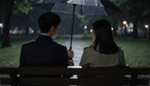 韓国ドラマ「彼女はキレイだった」の雨の待ち合わせで傘とベンチ、切なさ漂う情景
